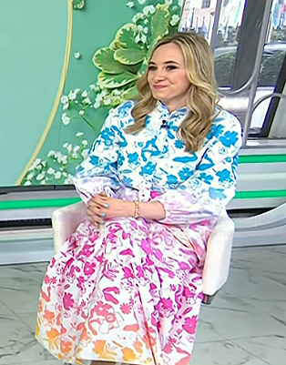 Lexie Sachs’s multicolor floral shirtdress on Today