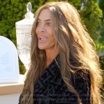 Liz’s black baroque robe on The Real Housewives of Rhode Island