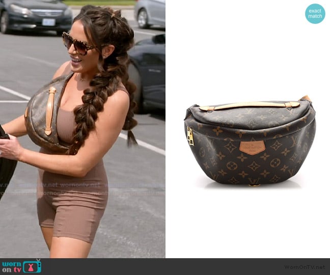 Louis Vuitton Monogram Bumbag worn by Rosie DiMare on The Real Housewives of Rhode Island