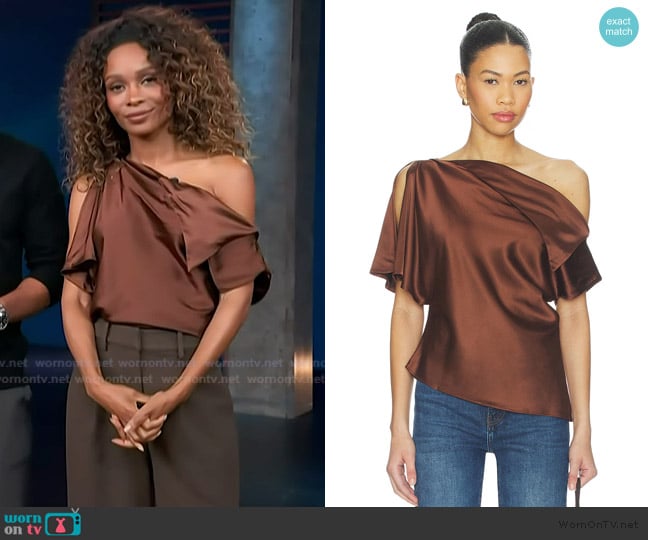 Lovers and Friends Margo Top worn by Zuri Hall on Access Hollywood