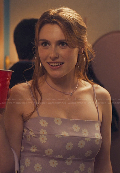 Madison’s floral print mini dress on XO Kitty