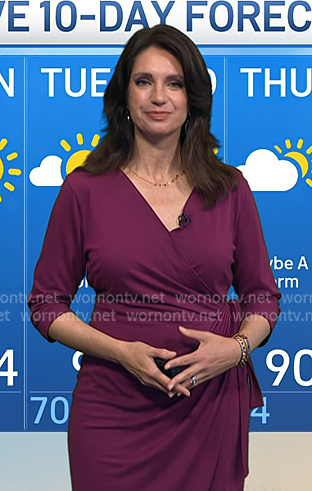 Maria’s purple wrap dress on Today