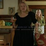 Mary’s black smocked dress on Imperfect Women