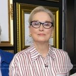 Meryl Streep’s striped button down shirt on Good Morning America