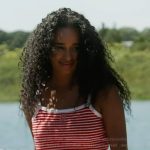 Mia’s red striped mini skirt and top on Summer House