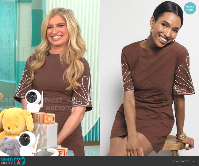 Mon Renn Essie Mini Dress worn by Ashley Bellman on CBS Mornings