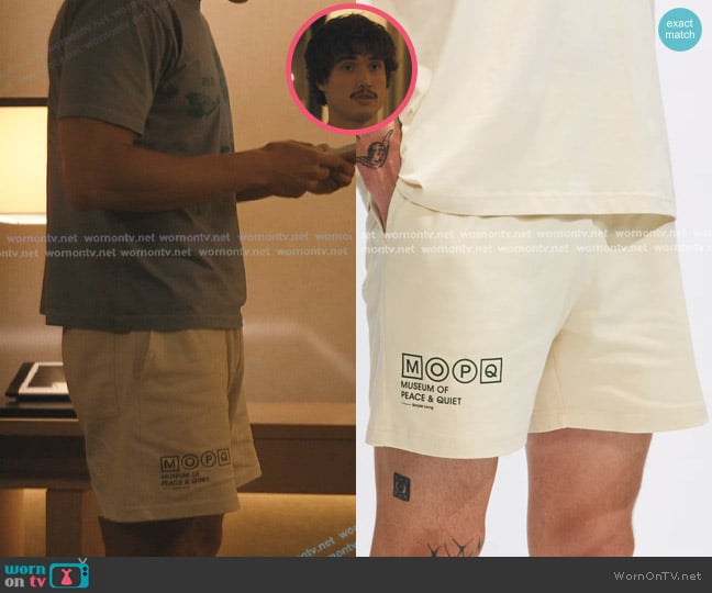 Museum of Peace & Quiet Simple Living Sweatshorts in Bone worn by Austin Davis (Charles Melton) on Beef