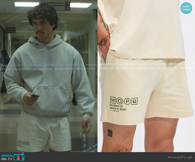 Museum of Peace & Quiet Simple Living Sweatshorts in Bone worn by Austin Davis (Charles Melton) on Beef