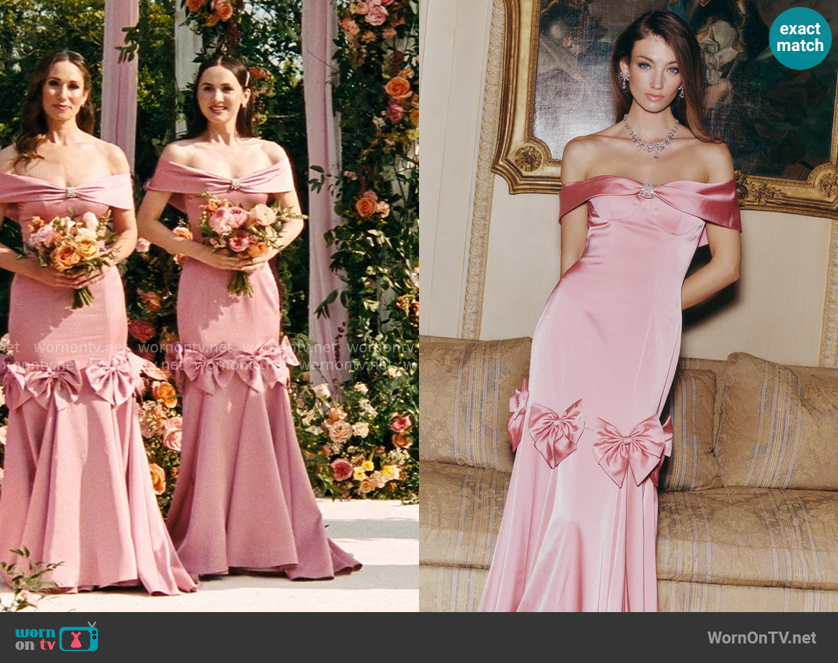 Nana Jacqueline Madeline Bow Dress worn by Lexi Howard (Maude Apatow) on Euphoria