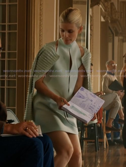 Nancy’s mint keyhole mini dress on Imperfect Women