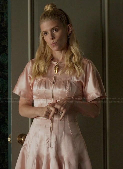 Nancy’s pink zip front dress on Imperfect Women