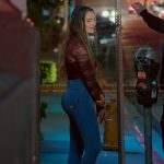 Natalie’s burgundy lace bodysuit on The Valley