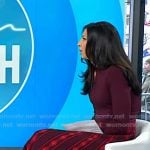 Natalie’s red knit midi dress on Today