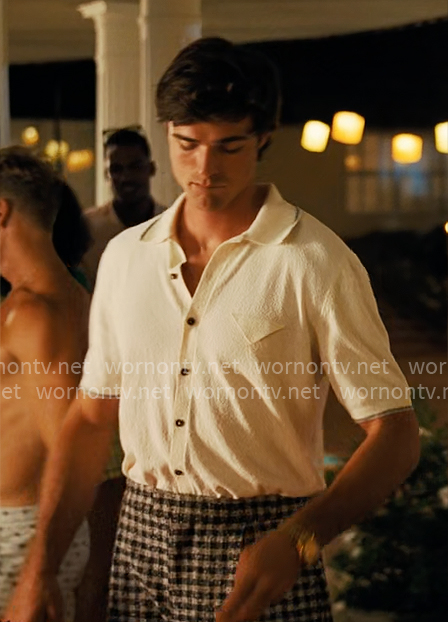 Nate’s white button front shirt on Euphoria