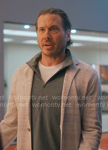 Ness’s grey hoodie blazer on Running Point
