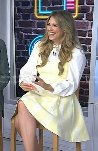 Nikki Novak’s yellow mini dress on Today