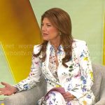 Norah O’Donnel’s white floral suit on CBS Mornings