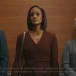 Olympia’s burgundy belted blazer on Matlock