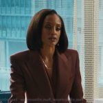 Olympia’s burgundy blazer on Matlock