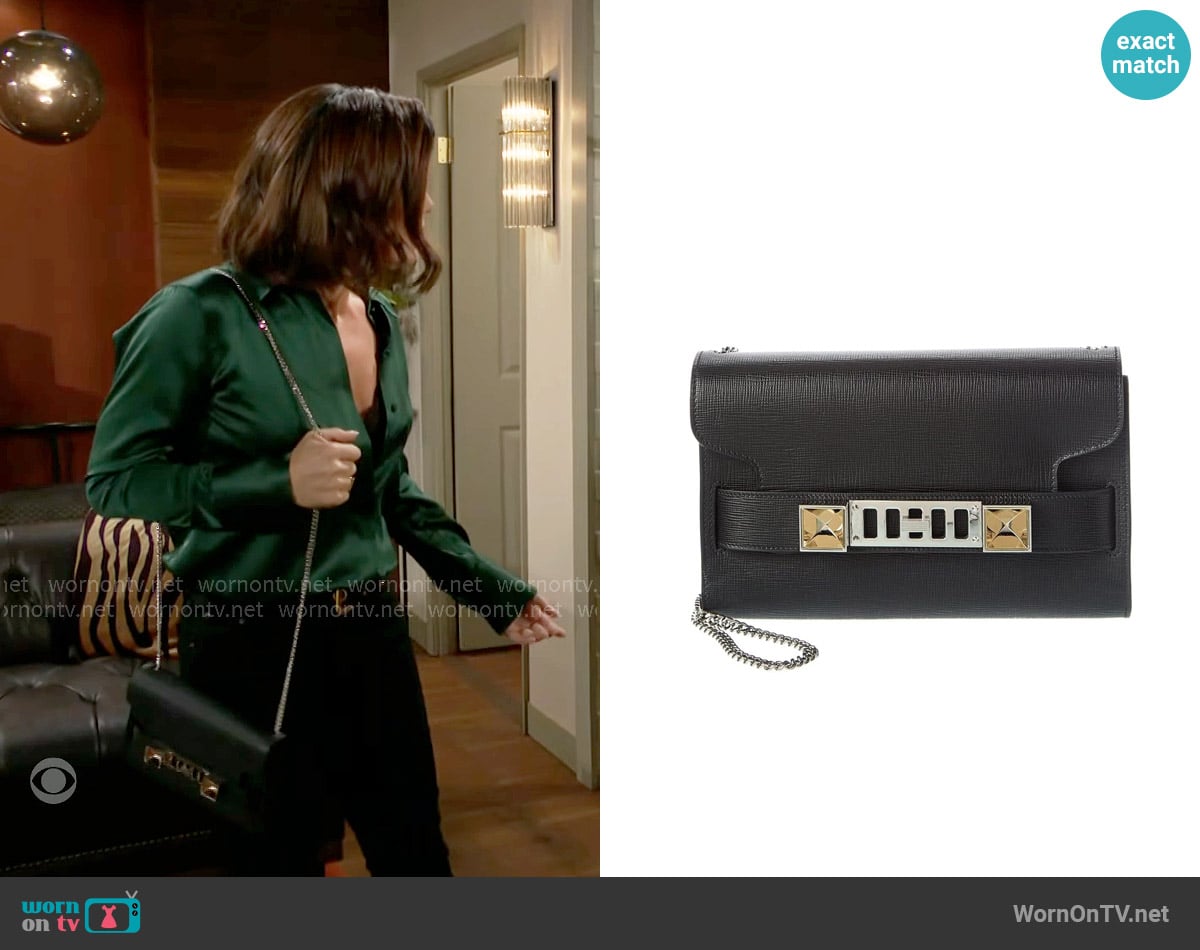 Proenza Schouler PS11 Clutch worn by Chelsea Lawson (Melissa Claire Egan) on The Young and the Restless