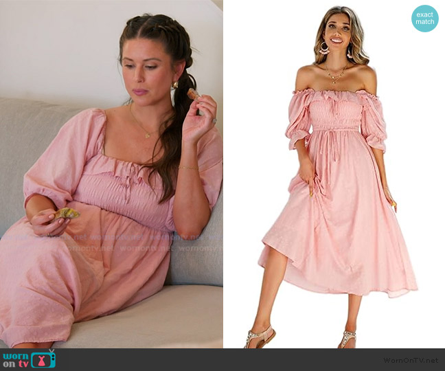 R Vivimos Half Sleeve Cotton Ruffled Dress worn by Nia Booko on The Valley