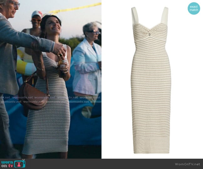 Ramy Brook Jessa Knit Midi Dressin Sandstone Ivory worn by Ava (Mikaela Hoover) on Beef