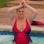 Brittany’s red ombre swimsuit on The Valley
