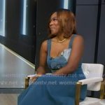 Tiffany Reid’s blue floral applique dress on Good Morning America