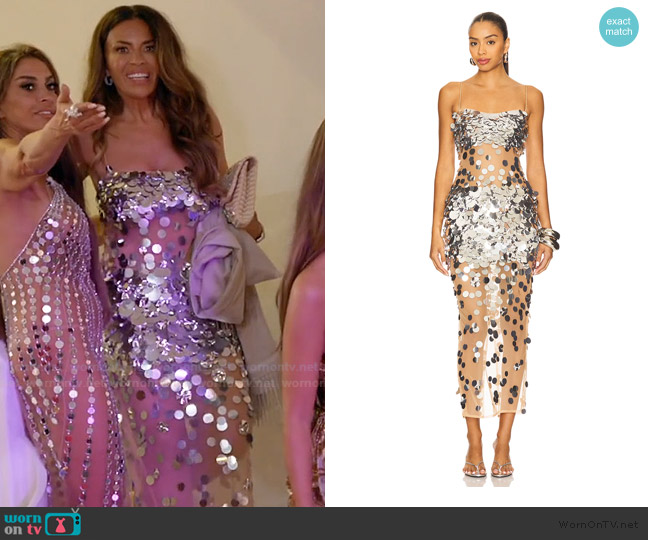 Retrofete Mischa Sequin Dress worn by Dolores Catania on The Real Housewives of Rhode Island