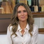 Rhiannon’s ivory shirt and belt on Good Morning America