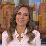 Rhiannon’s white silk button down blouse on Good Morning America