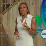 Robin’s mint green pleated knit dress on Good Morning America