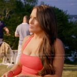 Rosie’s red mini dress on The Real Housewives of Rhode Island