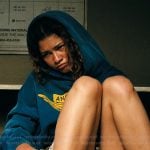 Rue’s blue hoodie and camo shorts on Euphoria