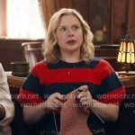 Sam’s red striped sweater and paisley skirt on Ghosts