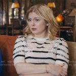 Sam’s striped floral sweater on Ghosts