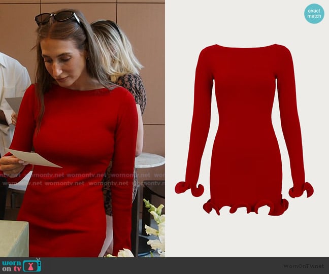 Same Los Angeles Ruffle Hem Mini Dress worn by Amanda Batula on Summer House