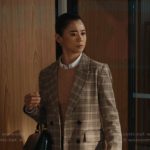 Sarah’s plaid double breasted blazer on Matlock