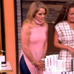 Sara’s pink sleeveless turtleneck dress on The View