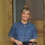 Sarah McAllister’s denim mini dress on Good Morning America
