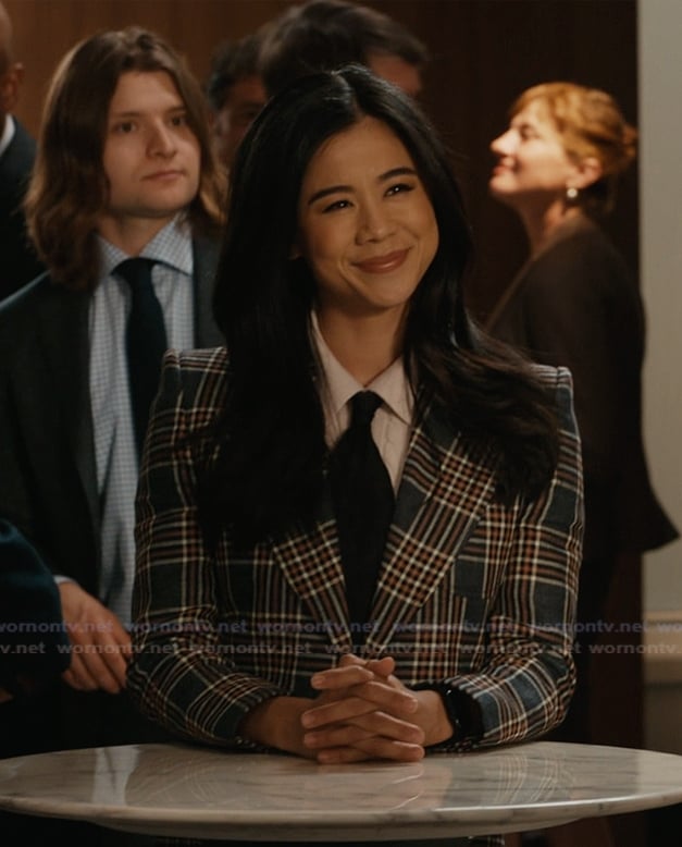 Sarah’s plaid blazer on Matlock