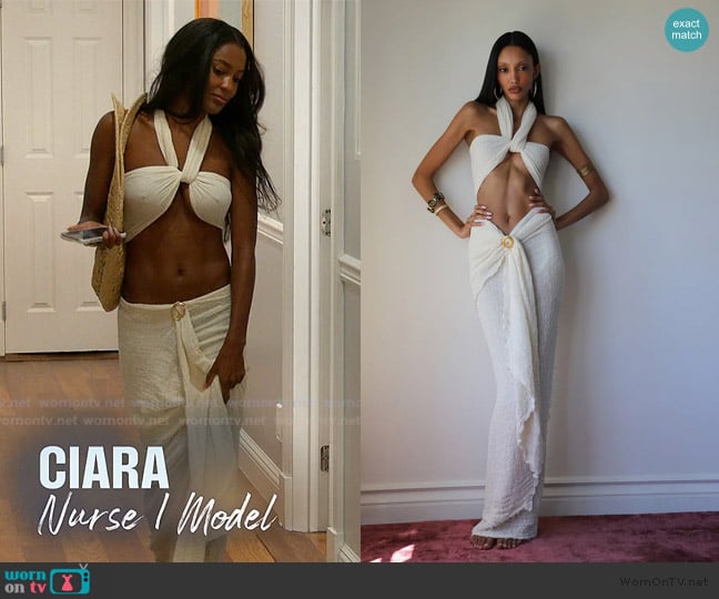 Savannah Morrow Aira Wrap Top worn by Ciara Miller on Summer House