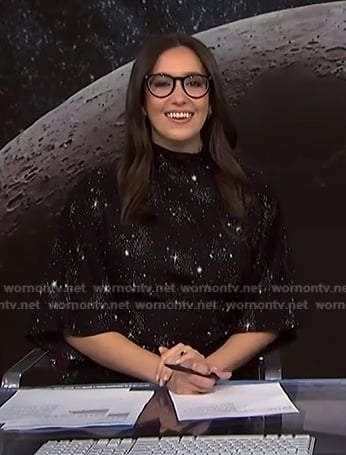 Savannah’s black star print top on NBC News Daily