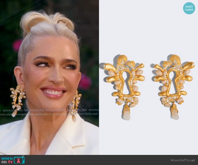 Schiaparelli Keyhole Earrings worn by Erika Jayne on The Real Housewives of Beverly Hills