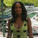 Shamea’s green knit fringe dress on The Real Housewives of Atlanta