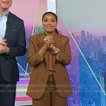 Sheinelle’s brown blazer and pant suit on Today