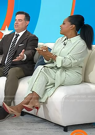 Sheinelle’s beige heel pumps on Today