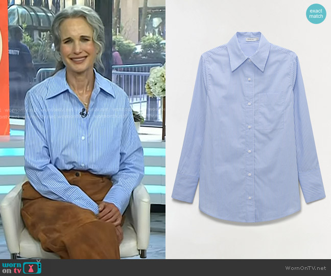 Simkhai Loen Shirt worn by Andie MacDowell on Today