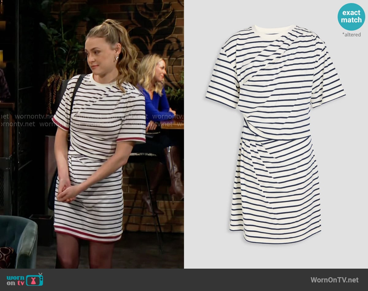 Simkhai Zeus T-shirt Dress worn by Claire Grace (Hayley Erin) on The Young and the Restless