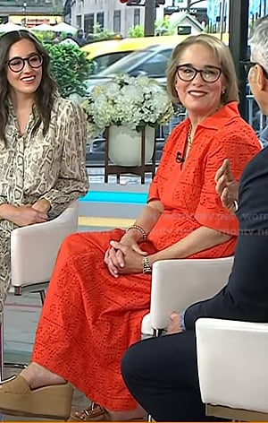 Sissy Goff’s red eyelet dress on Today